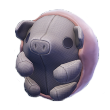 巻き毛の豚のぬいぐるみ