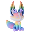 レインボーキツウのぬいぐるみ